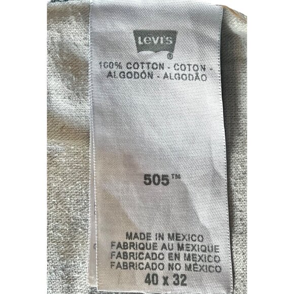 Levis 505 Mens Jeans 40x32 Straight Leg Denim Made In Mexico - Picture 6 of 16